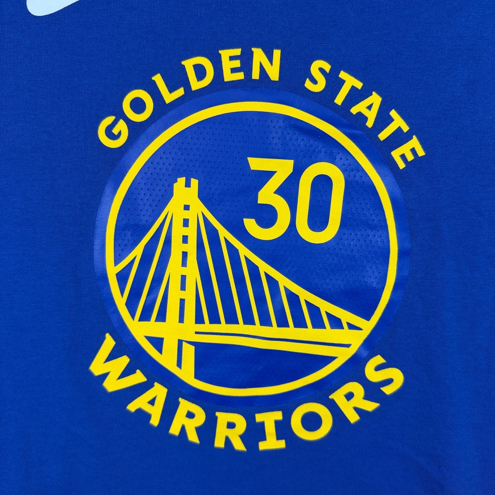 Nike Youth Stephen Curry Golden State Warriors T Shirt XL Blue Dri FIT Graphic - Picture 3 of 10